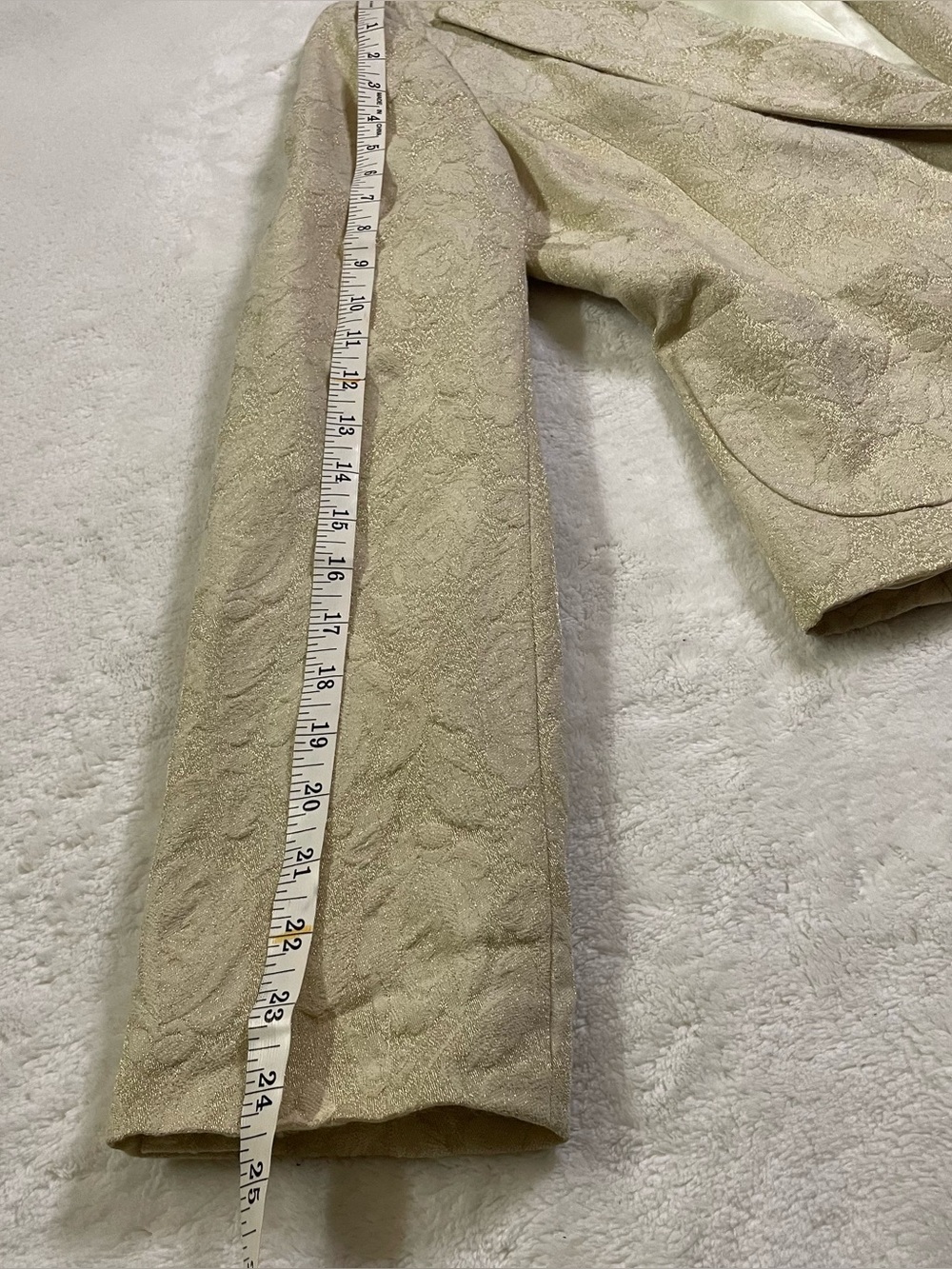 Banana Republic Gold Wool Blend Blazer *damaged* size 12 - Picture 14 of 16